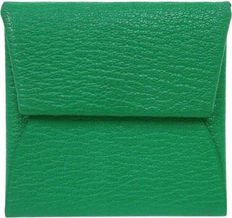 Hermès Bastia Bambou Chevre Myzore Leather Coin Purse/Coin Case (Pre-Owned)