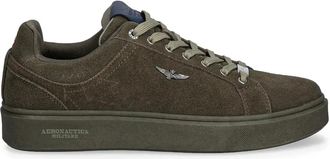 Aeronautica appliqu&eacute; lace-up sneakers - Groen