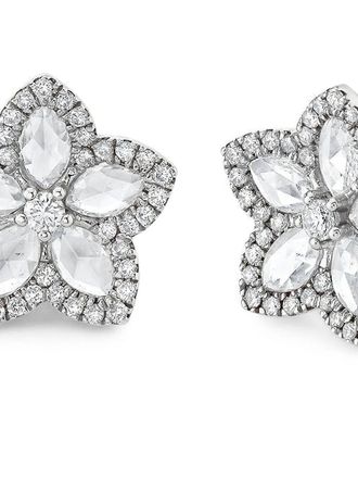 Logan Hollowell 18K yellow gold Eternal Jardin diamond stud earrings - women - Diamond/18kt Yellow Gold - One Size - Silver