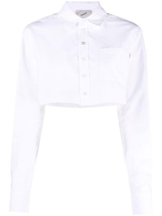 Coperni Womens Cropped Cotton Shirt