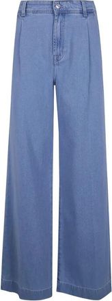 7 For All Mankind Seaplated Pinces Wide Leg Jeans