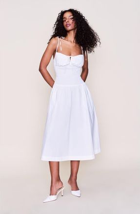 Guizio Lura Midi Dress in White at Nordstrom, Size Xx-Small