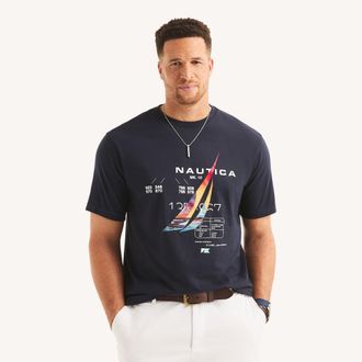 Nautica Mens Big & Tall Contemporary Logo Graphic T-Shirt