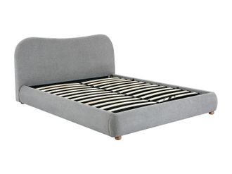 Vente-Unique Canap&eacute; abatible de 180 x 200 cm - Tela - Gris claro - VANARI