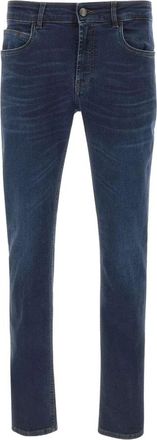 Fay Original 5-Pocket Broek - Heren - Slim Fit Jeans - Blauw - W38 - Katoen - Jeans