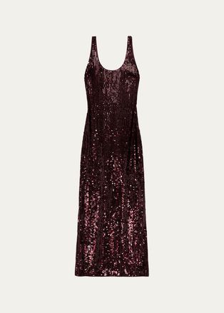SIMKHAI Bex Sequined Tank Maxi Dress