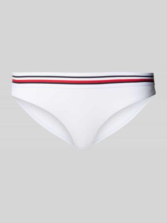 Tommy Hilfiger Bikinihose mit Logo-Tape in Weiss, Gr&ouml;&szlig;e L