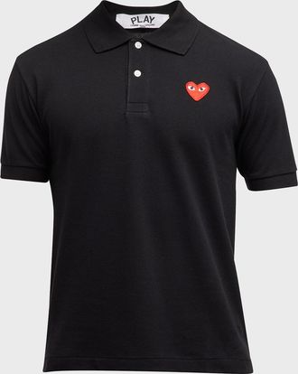Comme Des Garçons Mens Polo Shirt with Heart
