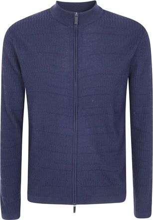 Emporio Armani Cardigans - Heren - Vesten - Blauw - XL - Truien & Vesten