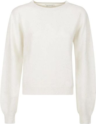 Hinnominate glitter-detail crew-neck sweater - White