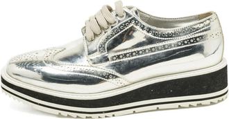 Prada Sneakers in pelle lucida - Argento