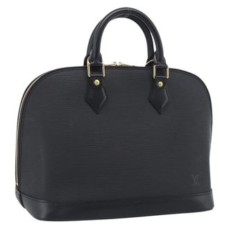 Louis Vuitton Alma Epi Leather Black Leather Handbag (Pre-Owned)