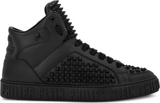 Philipp Plein studded leather sneakers - unisex - Rubber - 42 - Black