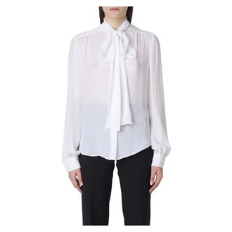 Moschino Tops, Dames, Wit, M, Stijlvolle Longsleeve Top