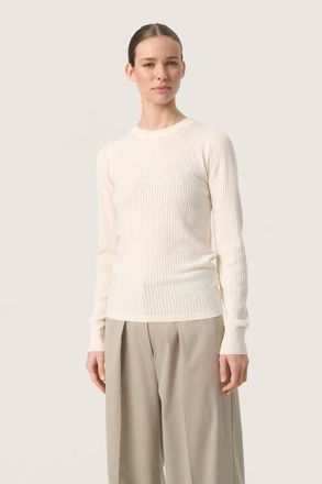Soaked In Luxury SLSpina Slim Fit Crew Neck Pullover in Whisper White at Nordstrom, Size Xx-Large
