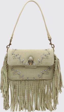 Kurt Geiger Mini borsa a spalla Oxford in suede con ricami e cristalli