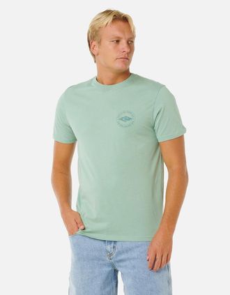 Rip Curl Mens Rip Curl Mens Staple Graphic Short Sleeve T-Shirt - Green - Size: 44