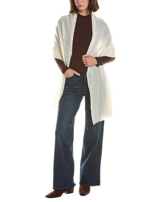 Amicale Cashmere Plain Weave Solid Cashmere Wrap