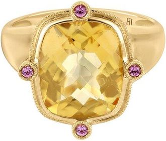 Bony Levy Iris 18K 4.83 Ct. Tw. 1 Citrine And 4 Spessartite Garnet Statement Ring