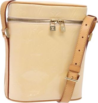 Louis Vuitton Sullivan Handbag Monogram Vernis Beige Patent_Leather Bag (Pre-Owned)