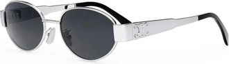 Celine Celine - 40235U Oval Zonnebril - Dames - Accessoires - Grijs - Maat: 54 MM Polyamide