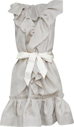 Lanvin 2008 Grey Silk Mini Dress