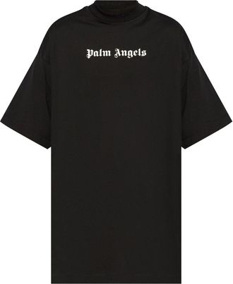 Palm Angels Abito modello T-shirt con stampa - Nero