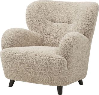 Moloo Sill&oacute;n de sal&oacute;n en tela boucl&eacute; marr&oacute;n claro