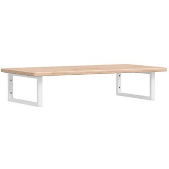 vidaXL Estante De Lavabo De Pared De Acero Y Madera Maciza De Roble Vidaxl
