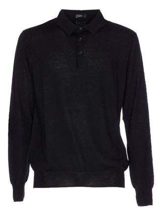 Hosio wool polo shirt - men - Wool - M - Black