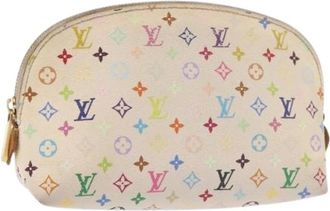 Louis Vuitton Pre-owned Clutches, female, White, Size: ONE SIZE Pre-owned Canvas Pouch