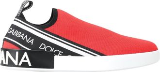 Dolce & Gabbana Mens Portofino Slipon Sneakers Red - Poppy Elastane - Size EU 40
