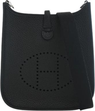 Herm&egrave;s Pre-owned Evelyne Schoudertas - Dames - Vintage Schoudertas - Zwart - ONE Size - Leer - Vintage