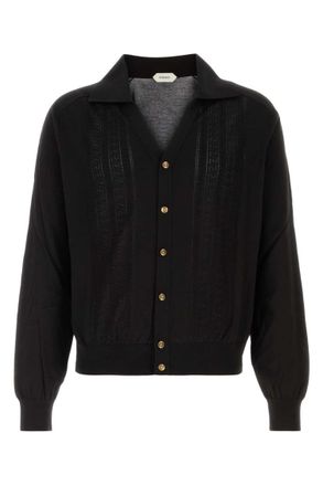 Versace Black Knitted Regular Cardigan