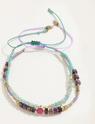 Fat Face FatFace Multi Colour 2pk Adjustable Bracelet