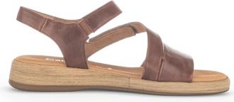 Gabor Leren sandaal - Bruin - Dames - Sandalen - Bruin - 42 1/2 EU - Leer - Schoenen