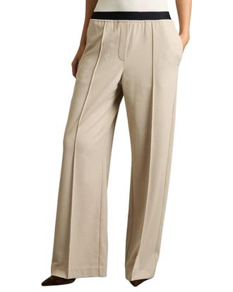 Reiss Lucia Wide Waistband Wide Leg Trouser