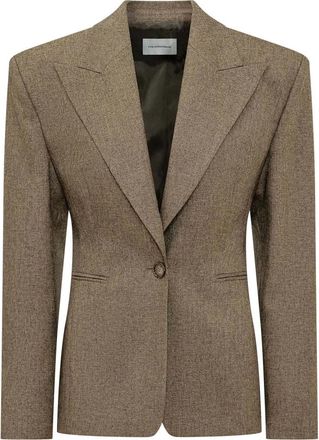 Andamane Toni Structu Blazer - Dames - Blazers - Bruin - S - Jassen