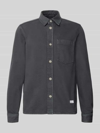 Marc O'Polo Denim Regular Fit Hemdjacke aus reiner Baumwolle in Anthrazit, Gr&ouml;&szlig;e XXL