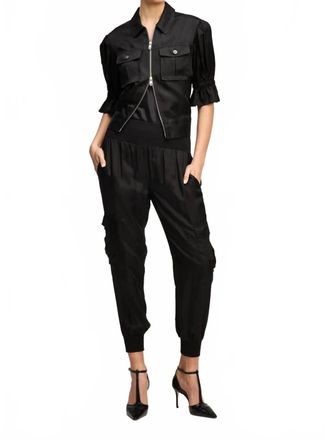 Cinq &agrave; Sept Giles Pants In Cupro Black