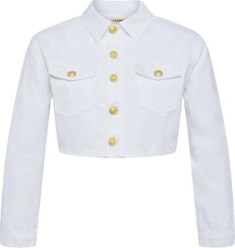 L'agence Giacca denim Geneive crop - Bianco