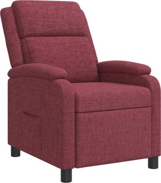 vidaXL Recliner Rojo Vino Tela Vidaxl