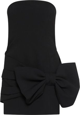 Marella Brown Editore Strapless Mini Bow Dress