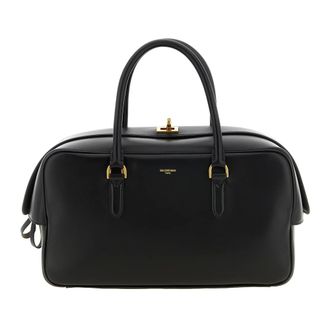 Balenciaga Le 7 Bowling Bag Medium - Dames - Tassen - Zwart - Maat: ONE Size Zijde