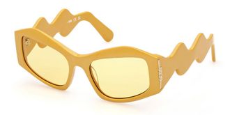 GCDS GD0023 39E Mens Sunglasses Yellow Size 54