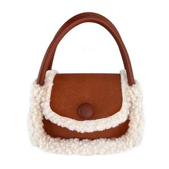 Generic Autumn and winter wool bag womens fashion retro handheld small square bag