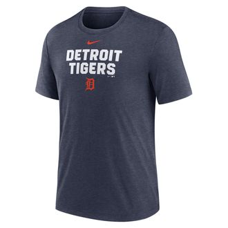 Nike Detroit Tigers Stacked Nike Mens MLB T-Shirt in Blue | NJFDEX52DG-NKP