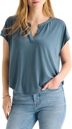 Lucky Brand Sandwash Notch Top in Dark Denim at Nordstrom Rack, Size X-Small
