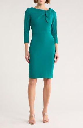 Calvin Klein Side Bow Sheath Dress in Everglade at Nordstrom Rack, Size 14