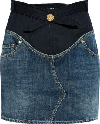 Balmain Minigonna denim - Blu
